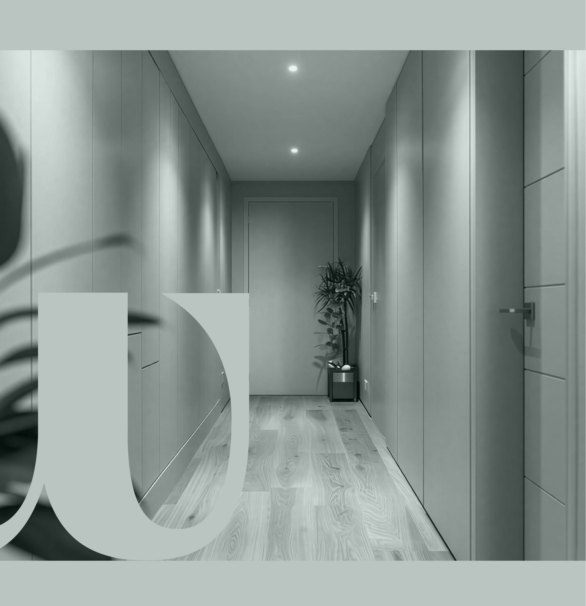 A quiet apartment hallway