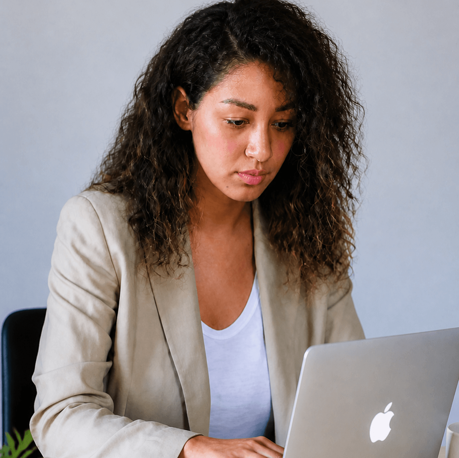 Professional reviewing documents outdoors