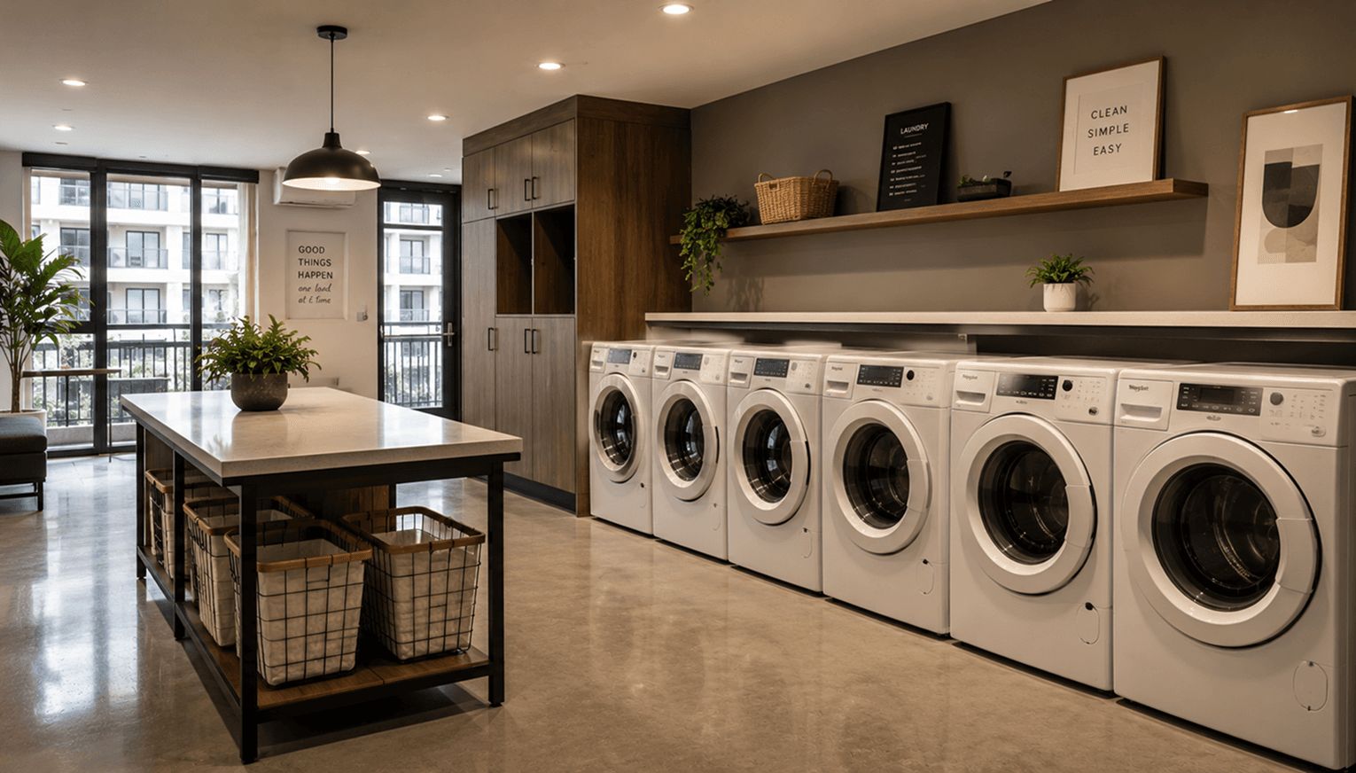 A purpose-built commercial laundry facility